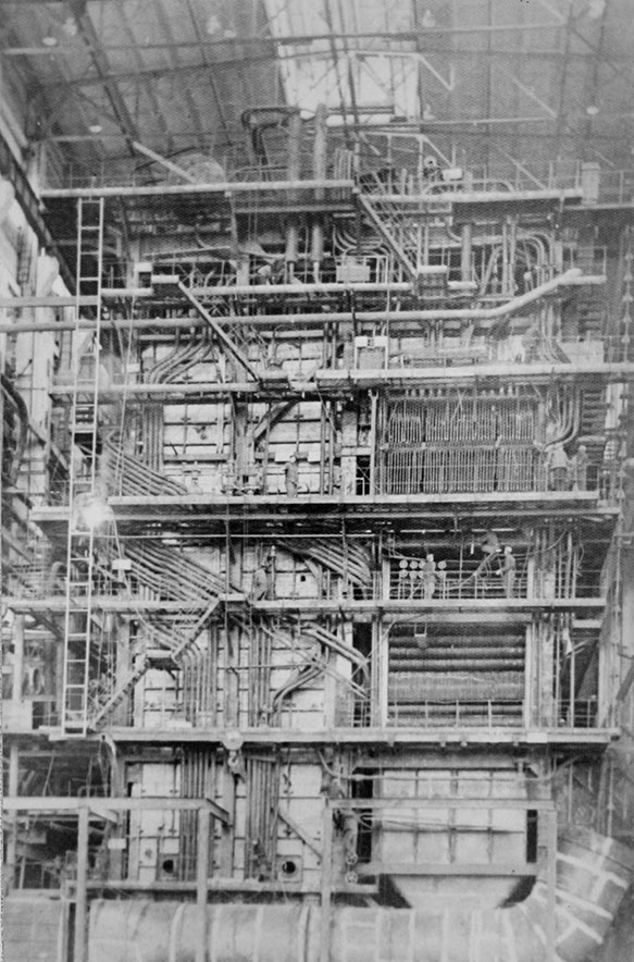 Монтаж парового котла № 6 ТГМ-84. 1965 год